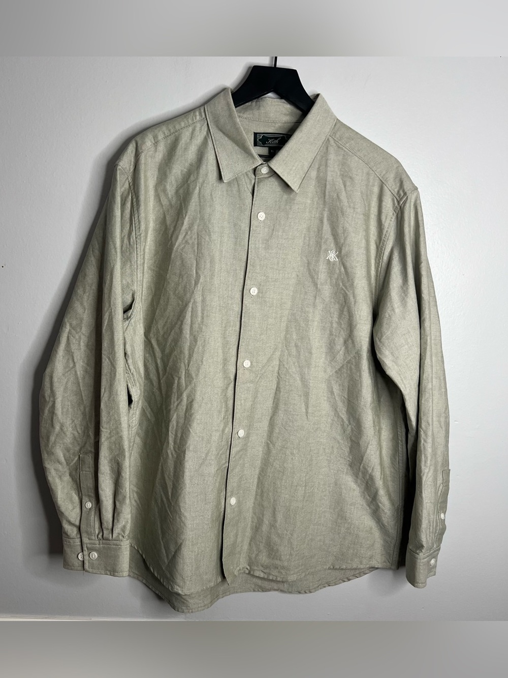 Kith Oxford Georgie Long Sleeve Button Down Shirt Mens XL Flagstaff Beige